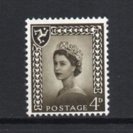 Isle of Man - 1968-69 - 4d Olive-Sepia (sg5) Mint Never Hinged