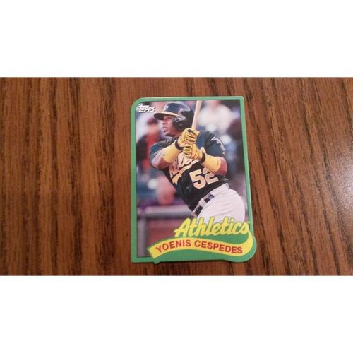 2014 Topps 89 Topps Die Cut Mini Card # TM-085 Yoenis Cespedes Mint (9) A's