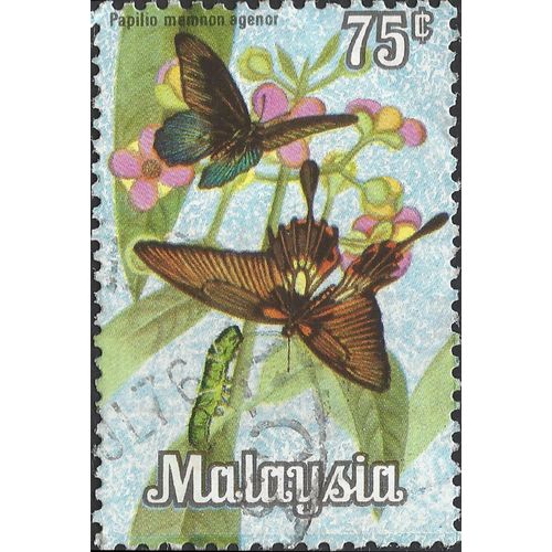 MALAYSIA, BUTTERFLY, Great Mormon, blue 1970, 75c, #3