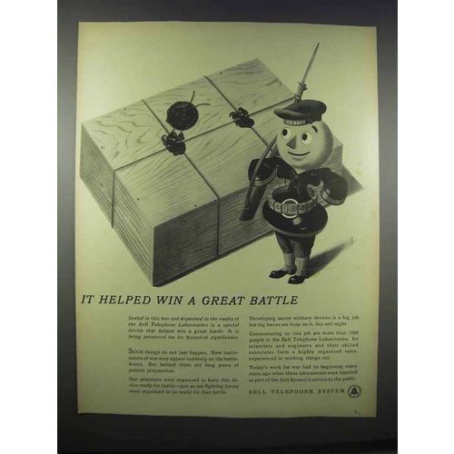 1944 Bell Telephone System Ad - Win Great Battle
