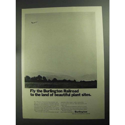 1968 Burlington Railroad Ad - Beautiful Plant Sites