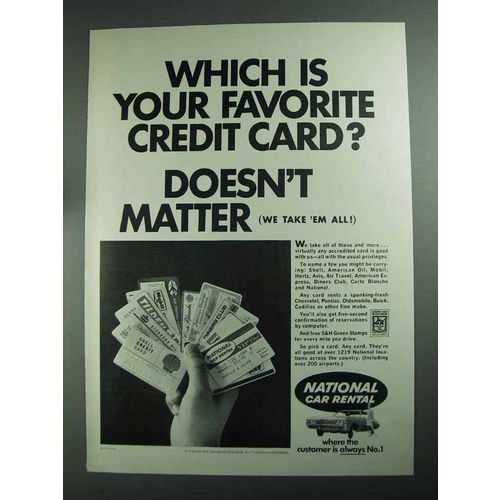 1968 National Car Rental Ad - Which is Your Favorite?