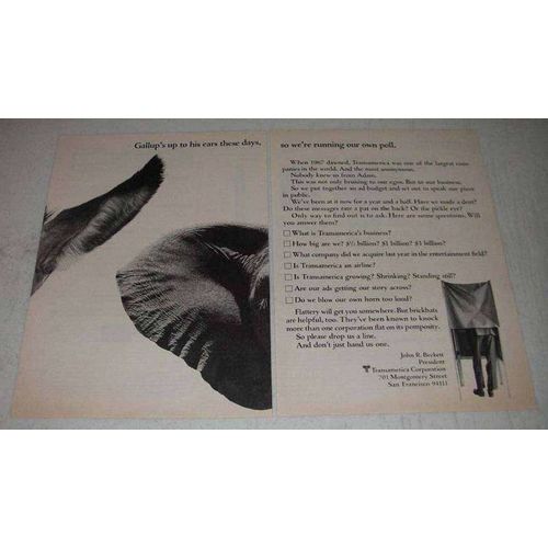 1968 Transamerica Corporation Ad - Gallop's Up to Ears