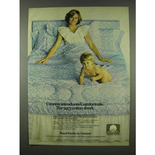 1978 Cannon Oscar de la Renta Windrush Linens Ad