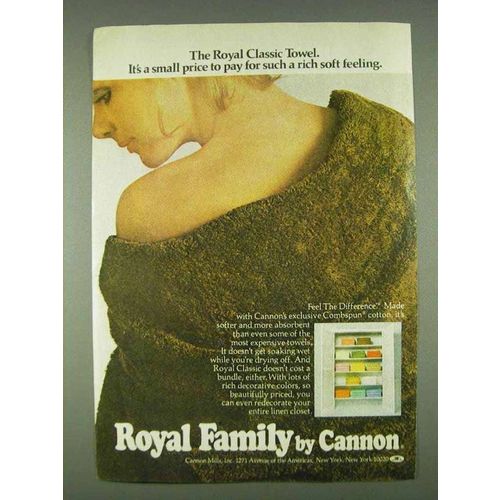 1978 Cannon Royal Classic Towel Ad - Rich Feeling
