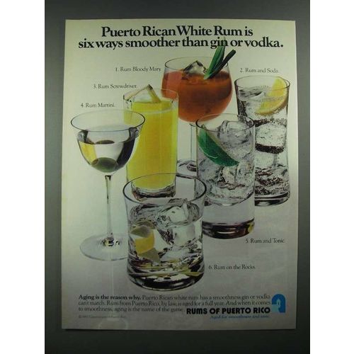 1983 Rums of Puerto Rico Ad - Six Ways Smoother