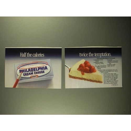 1987 Kraft Philadelphia Cream Cheese Ad - Twice the Temptation
