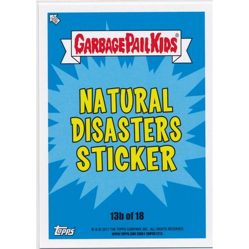 GPK Adam-Geddon Natural Disasters Sticker 13b Ashy Ashley