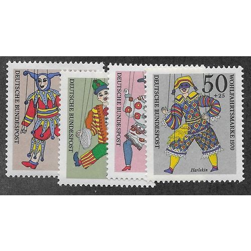 GER 1970 M/M (SET) ' WELFARE FUND - PUPPETS (4v)' (EBID53-793)