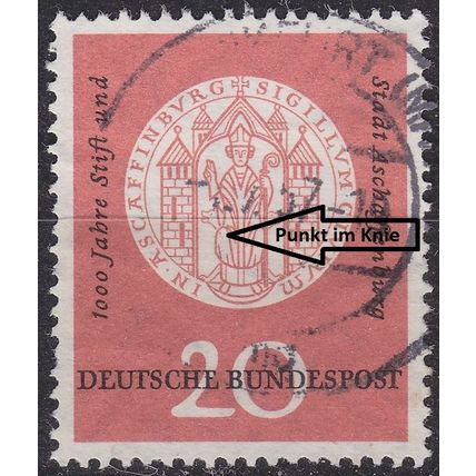 GERMANY BUND [1957] MiNr 0255 F28,A ( O/used ) [01] Plattenfehler