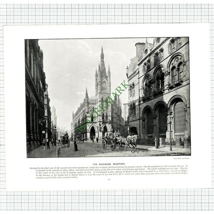 X1971) RYDE Isle Of Wight / The Exchange BRADFORD - c.1895 Book Print
