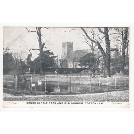 Bruce Castle Park and Old Church Tottenham Postcard 1905 North London