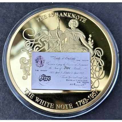 6 NEW SUPERSIZED 24CT GOLD PLATED PROOF BRITISH BANKNOTES COMMEMORATIVE COINS