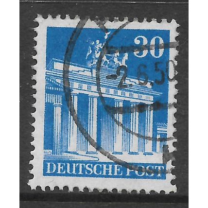 GERMANY 1948 BUILDINGS 30pf BLUE BRANDENBURG GATE SG A123 FINE USED#