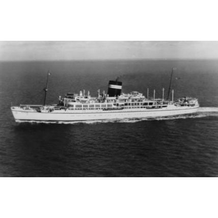 SS Uganda Ship East Africa Line Service Real Photo Postcard