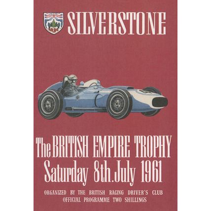 Silverstone 1961 Grand Prix British Empire Trophy Postcard