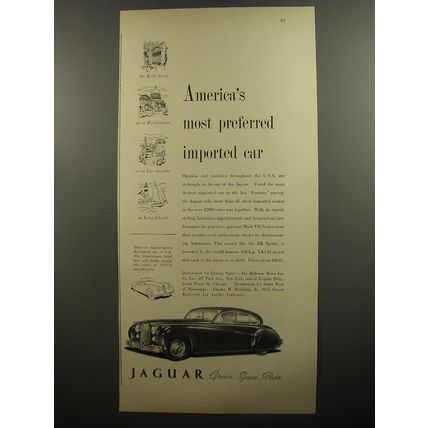 1952 Jaguar Car Ad