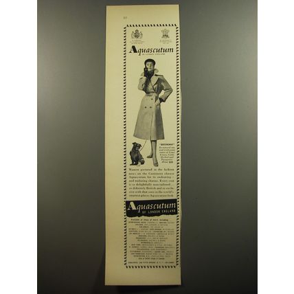 1952 Aquascutum Queensway Coat Ad - Aquascutum of London England