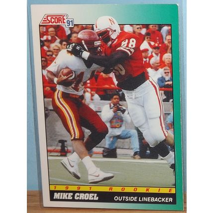 1991 Score MIKE COREL (Nebraska/Broncos) Rookie card #315