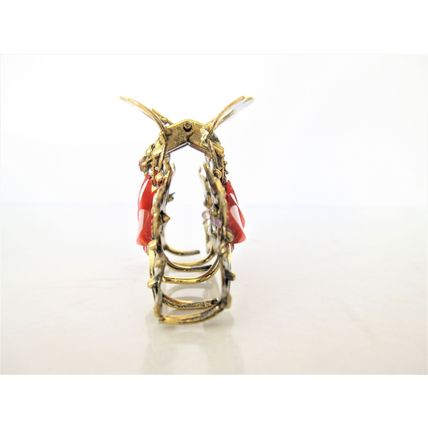 Medium jeweled antique bronze hair claw clip