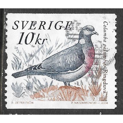 SWEDEN 2004 10Kr BIRDS PIGEON DOVE RING USED