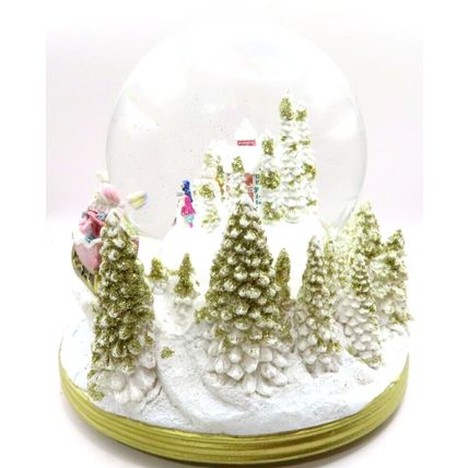 Winter Wonderland Snow Globe Glitter with Santa & Snowman 17 CM Christmas Gift