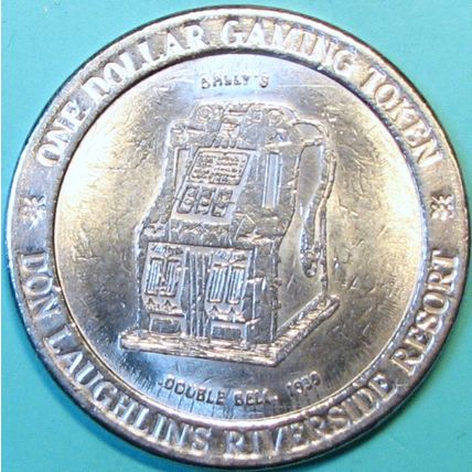 Riverside. $1 Casino Token. Laughlin, NV. Double Bell. D61.