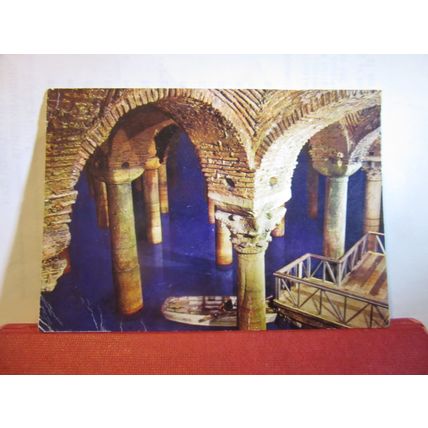 LA CITERNE BASILIGUE, ISTANBUL, TIURKEY used postcard dated 1966 IRAN stamps =