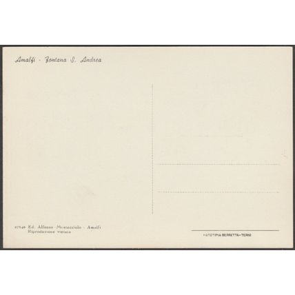 Fontana Sant'Andrea, Amalfi, c.1950 - Mostacciolo Cartolina