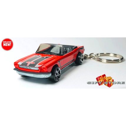 RARE KEYCHAIN RED 1964½/65 FORD MUSTANG CONVERTIBLE CUSTOM Ltd GREAT GIFT