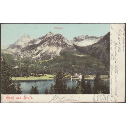 Gruss Aus Arosa, Obersee, Graubünden, 1903 - Künzli AK
