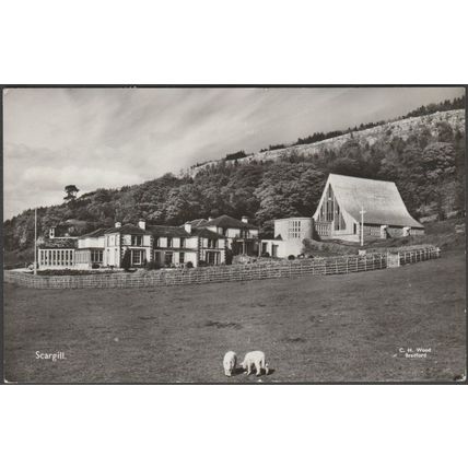 Scargill House, Wharfedale, Yorkshire, 1963 - CH Wood RP Postcard