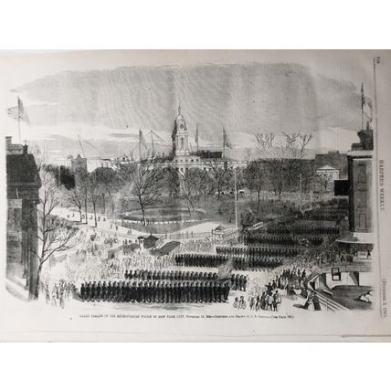 Grand Parade of the Metropolitan Police, New York City. Harper's Weekly, 1865