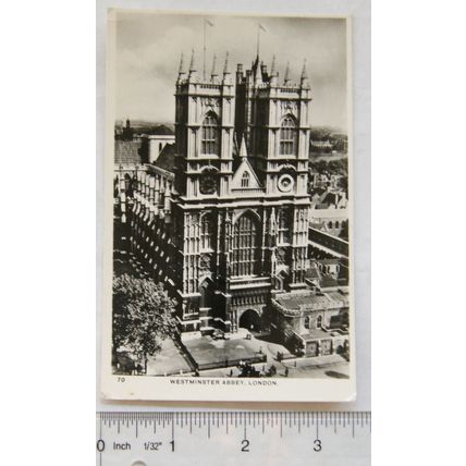 old postcard Westminster Abbey, London