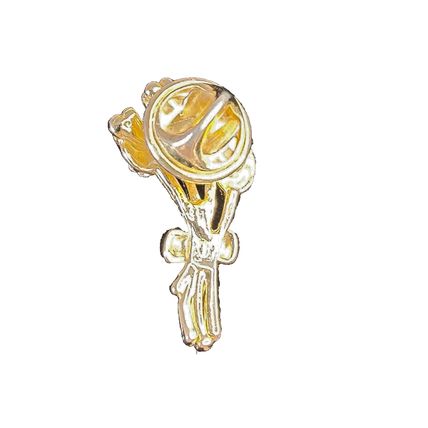 Bouquet Pin Badge Lapel Brooch Collatable Gold Metal 1.6 cm x 2.9 cm BA172