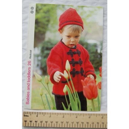 1987 Babies & Toddlers 25 Redcoat jacket & matching hat, DK, 51-59 cm chest