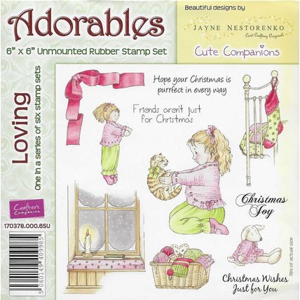 Crafter's Companion. Adorables Loving Stamp Set. Stamping Cardmaking Crafts
