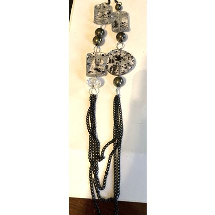 Acrylic\Black Chain Necklace #3266 42"