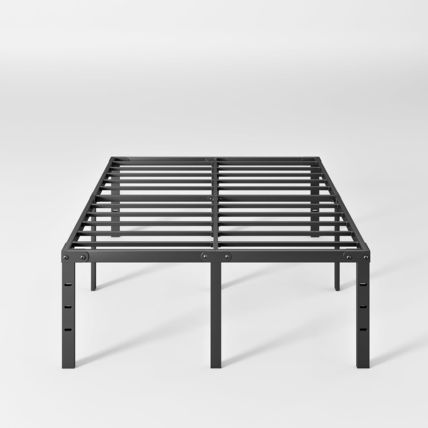 20 Inch Tall Full Size Bed Frame with Large Storage Space, Heavy Duty Metal Plat