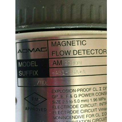 ADMAG AM2100N MAGNETIC FLOW DETECTOR,ADMAC AM2100N-AB1-LSA*A,FT40FL-003,TM