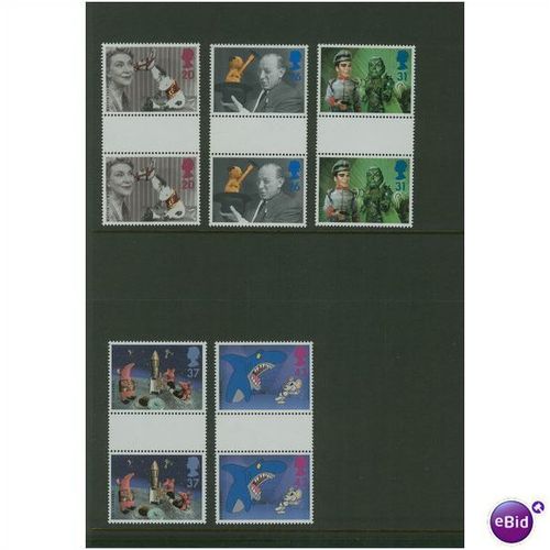 GB 1996 50th Anniversary Children's TV Gutter Pr Unmounted Mint SG 1940-1944