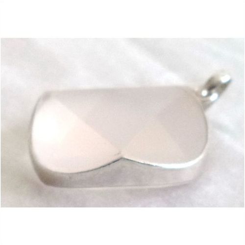ELLE Jewelry Sterling Silver Neklace Rose Quartz faceted gemstone pendant Jewel