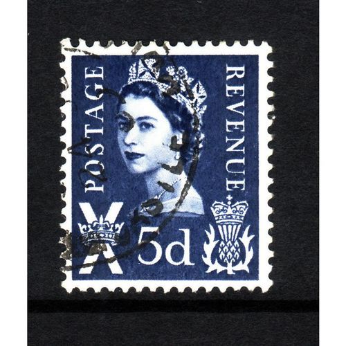 GREAT BRITAIN SCOTLAND 1968 SG S11 5d ROYAL BLUE FINE USED#2