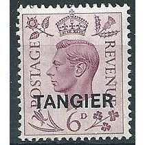 Tangier 1949 SG266 6d Purple Mounted Mint ... .