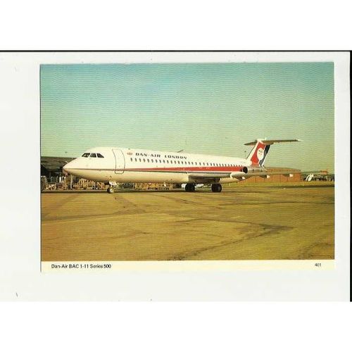 401 Aviation DAN-AIR BAC 1-11-500 Postcard by Skilton
