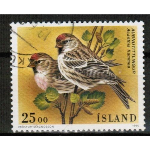 1995 Iceland - Sc# 808 used - Birds 25.00 kr