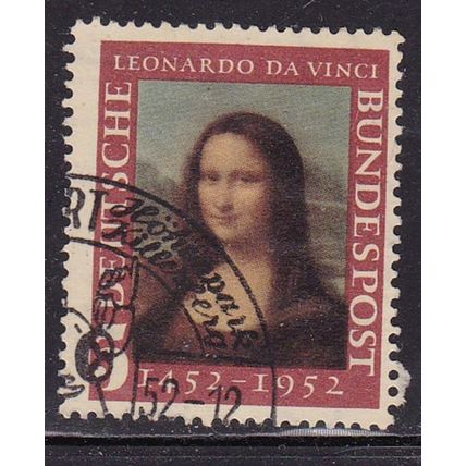 GERMANY 1952 BIRTH ANNIV DA VINCI USED SG1074 #2
