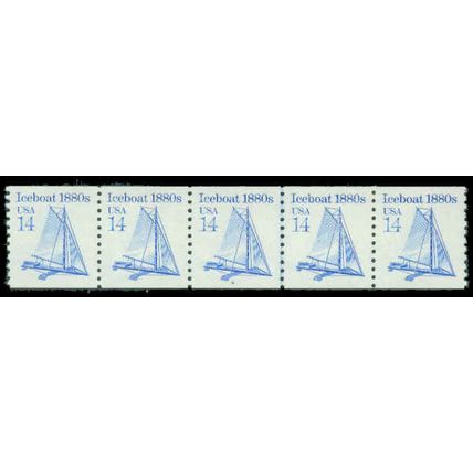 2134 14c Iceboat Very Fine MNH Dry Gum PNC 4/5 P0246