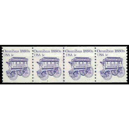 1897 1c Omnibus Fine MNH Dry Gum PNC 2/4 P0254