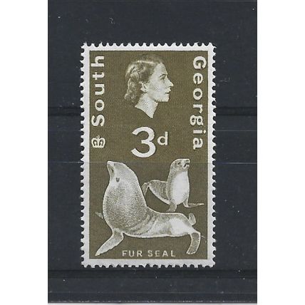 SouthGeorgia.SG5 3d South American Fur Seal.Mounted Mint.Mar24